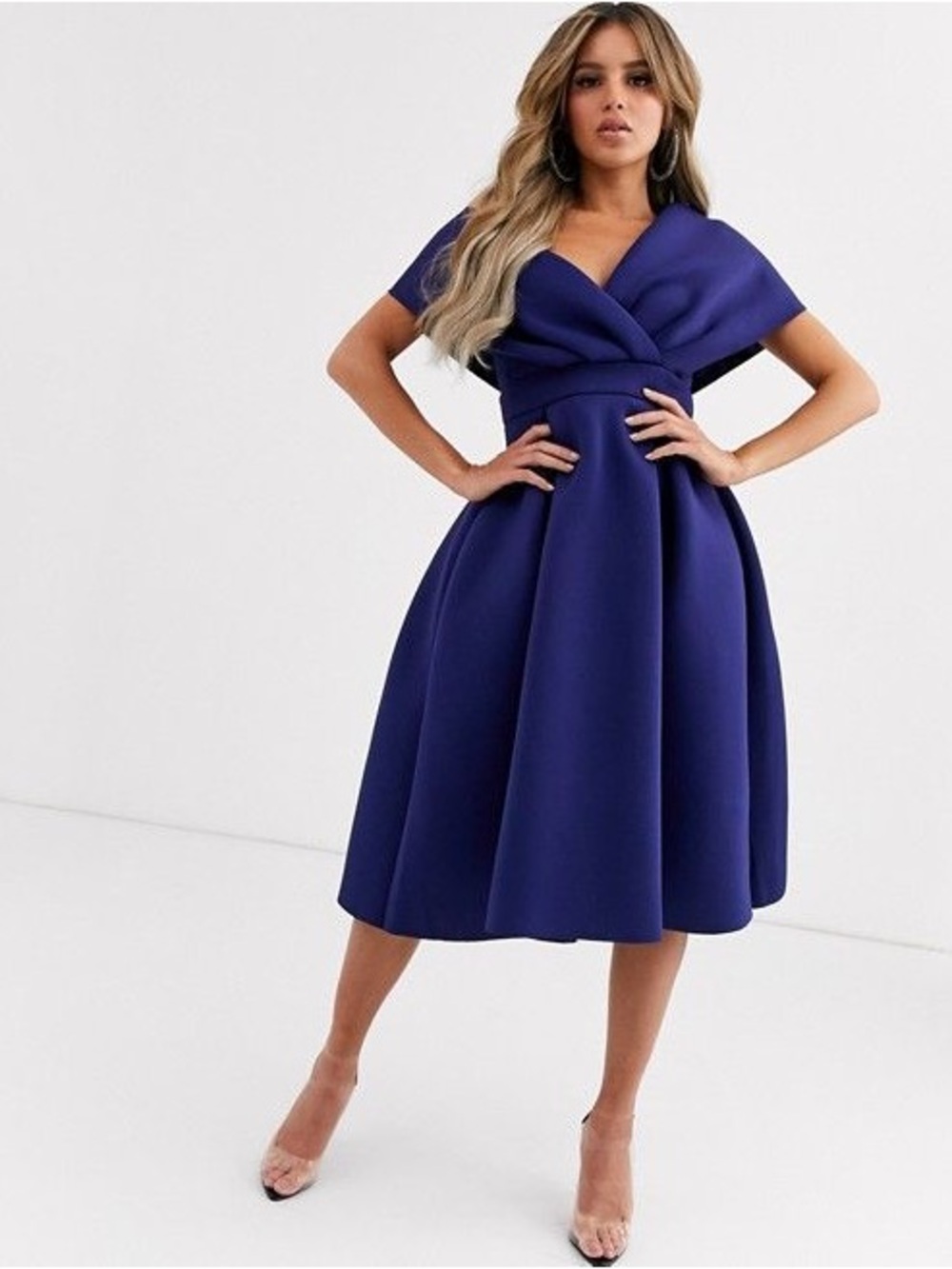 NWT ASOS Midi Off the Shoulder Wrap Dress | Size 6